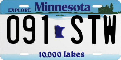 MN license plate 091STW