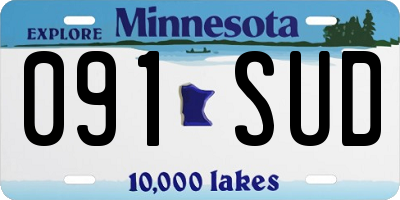MN license plate 091SUD