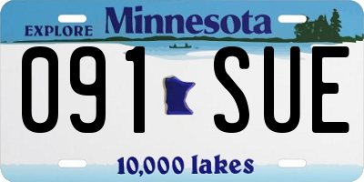 MN license plate 091SUE