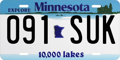 MN license plate 091SUK