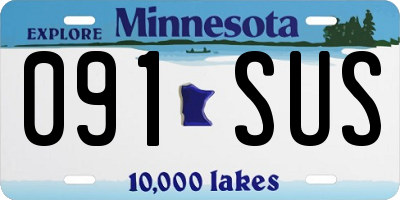 MN license plate 091SUS