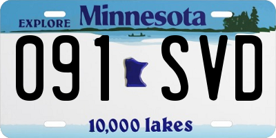 MN license plate 091SVD