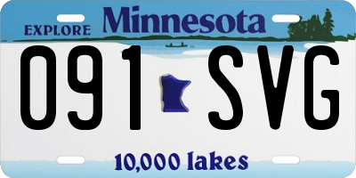 MN license plate 091SVG