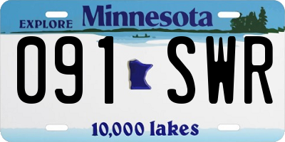MN license plate 091SWR
