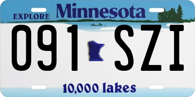 MN license plate 091SZI