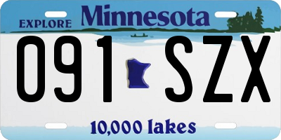MN license plate 091SZX