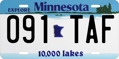 MN license plate 091TAF