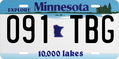 MN license plate 091TBG