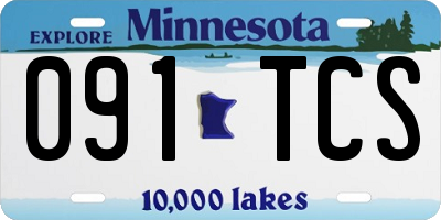 MN license plate 091TCS