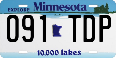 MN license plate 091TDP