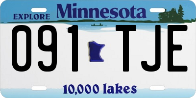 MN license plate 091TJE