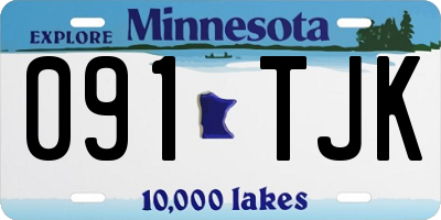 MN license plate 091TJK
