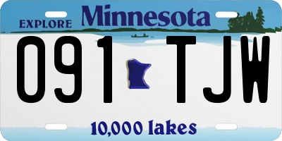 MN license plate 091TJW
