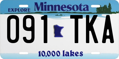MN license plate 091TKA