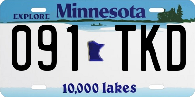 MN license plate 091TKD