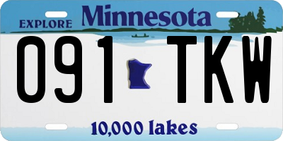 MN license plate 091TKW
