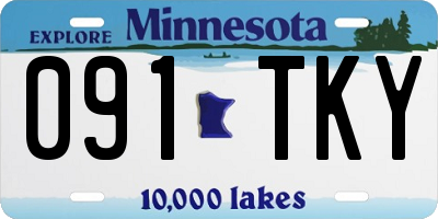 MN license plate 091TKY