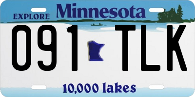 MN license plate 091TLK