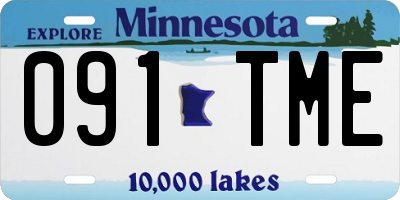 MN license plate 091TME