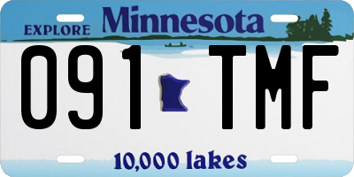 MN license plate 091TMF