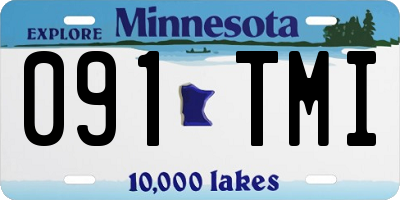 MN license plate 091TMI
