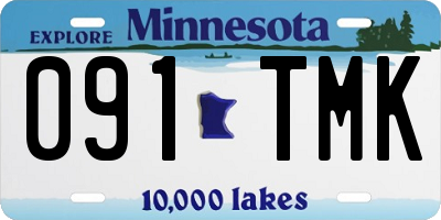 MN license plate 091TMK