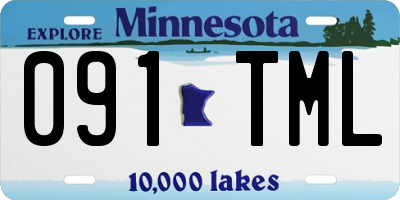 MN license plate 091TML