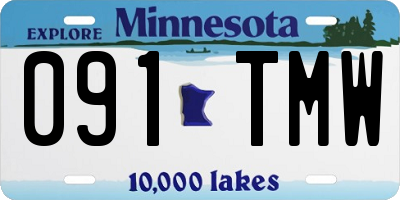 MN license plate 091TMW