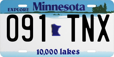 MN license plate 091TNX