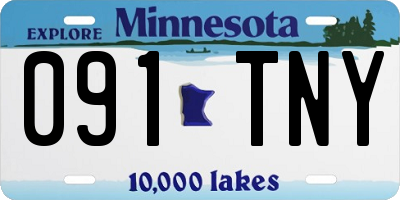 MN license plate 091TNY
