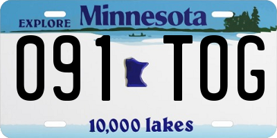 MN license plate 091TOG