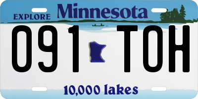 MN license plate 091TOH