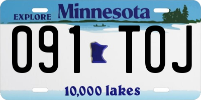 MN license plate 091TOJ