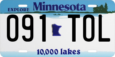 MN license plate 091TOL