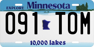 MN license plate 091TOM