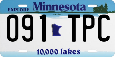 MN license plate 091TPC
