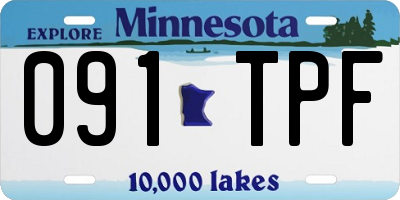MN license plate 091TPF