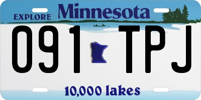 MN license plate 091TPJ