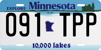 MN license plate 091TPP