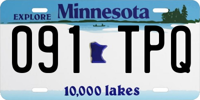 MN license plate 091TPQ
