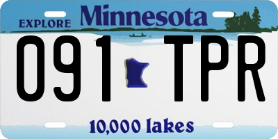 MN license plate 091TPR