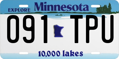 MN license plate 091TPU