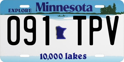 MN license plate 091TPV