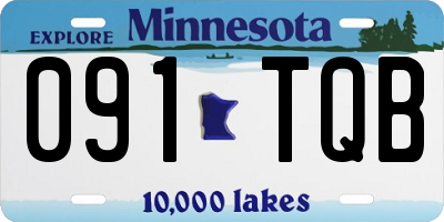 MN license plate 091TQB