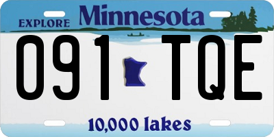 MN license plate 091TQE