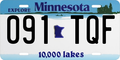 MN license plate 091TQF