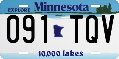 MN license plate 091TQV