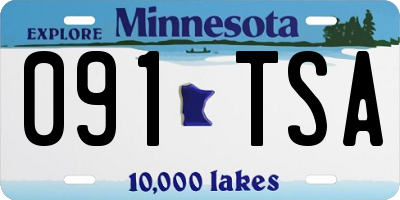 MN license plate 091TSA