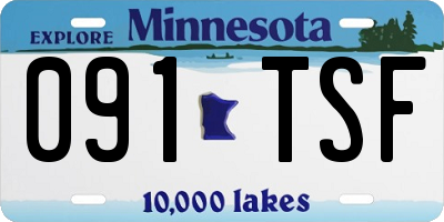 MN license plate 091TSF