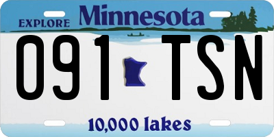 MN license plate 091TSN